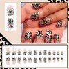 RIICFDD 24 Pcs Fall Press on Nails Short Square Fake