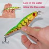 10pcs/lot Hard Minnow Lure Baits 3D Fish Eyes Laser Line