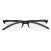 Foster Grant Men's Paolo Square Reading Glasses, Black/Transparent, 59 mm