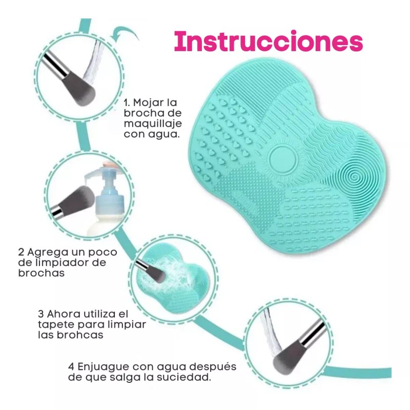 Universo en Linea Tapete Lava Brochas De Silicon, Limpia Brochas
