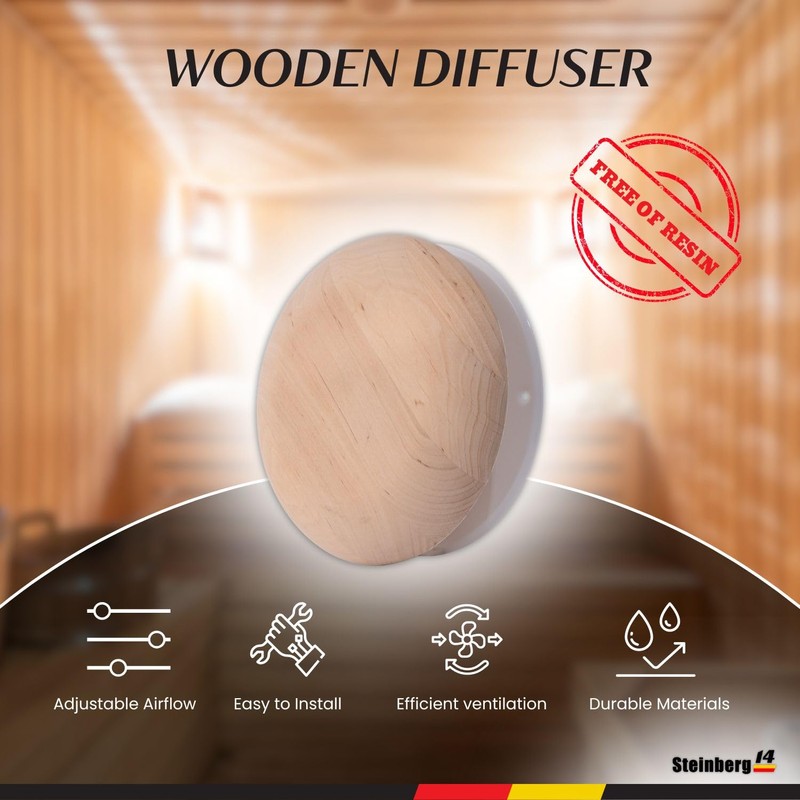 Steinberg14 (no resin) Wooden Vent Cover 5 inch - Universal