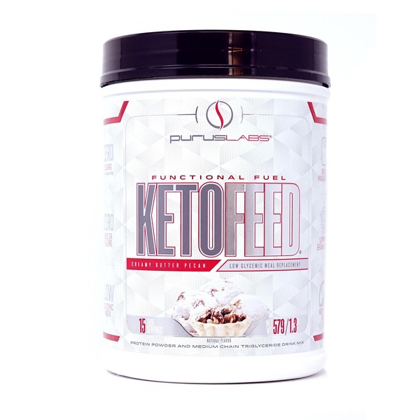 Purus Labs KETOFEED Protein Powder, 15 Servings (Butter Pecan)