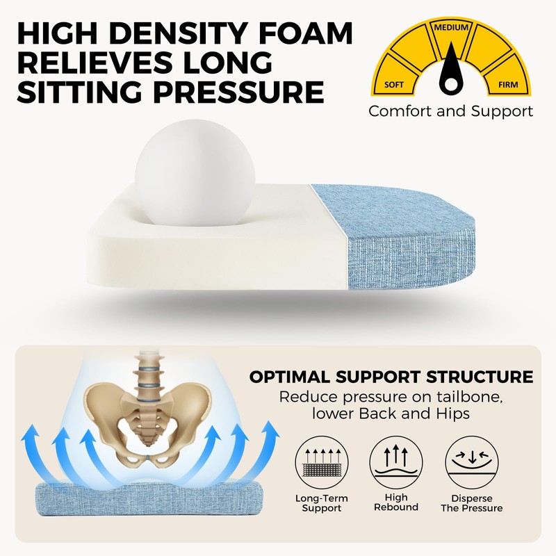 downluxe Indoor Chair Cushions for Dining Chairs, Soft and Comfortable