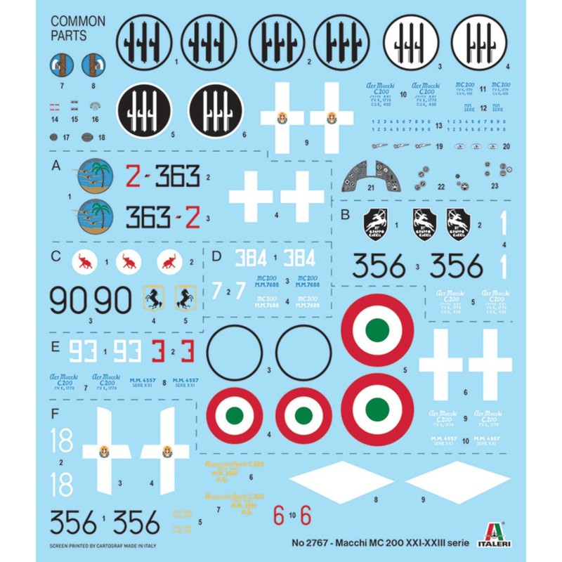 Italeri 2767 1:48 Macchi MC. 200 Series XXI-XXIII - Construction