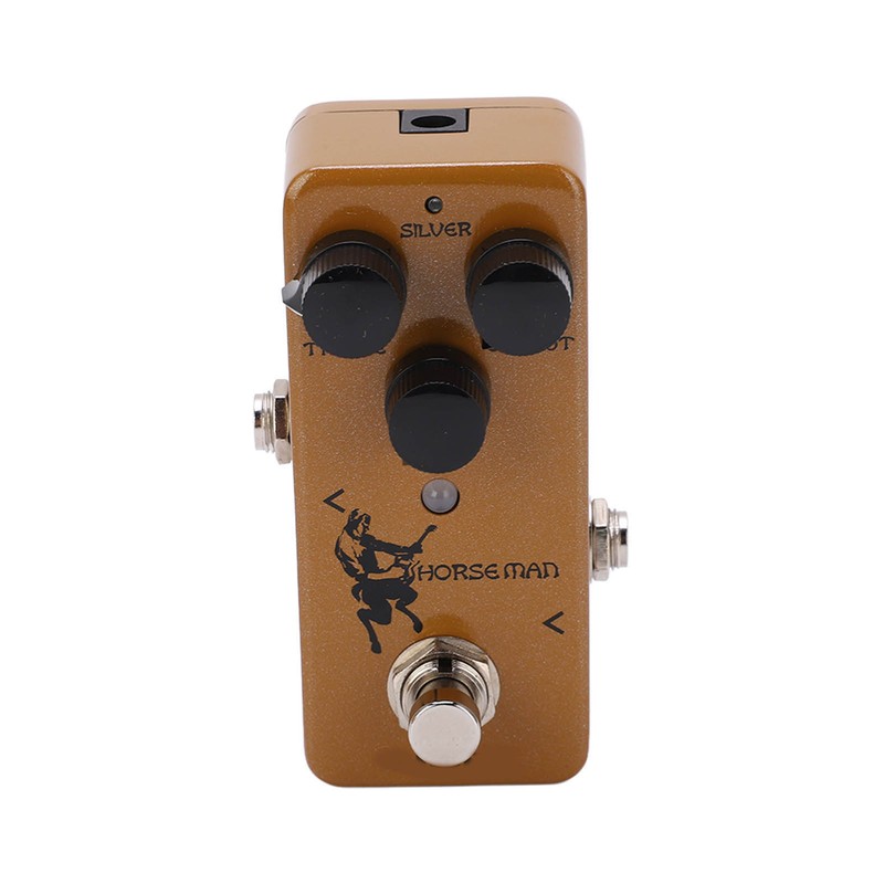 Overdrive Effect Pedal Earthy Yellow Metal Guitar Accessories with Gold