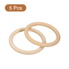 sourcing map 5Pcs 100mm(4-inch) Natural Wood Rings, 10mm Thick Smooth