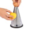 Cone Parmesan Cheese Grater - Stainless Steel Triple Function Wood