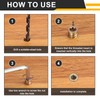 sourcing map 30Sets M6 x 25mm Furniture Screw Threaded Inserts