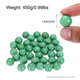 MECCANIXITY Porcelain Beads,1set Round Porcelain Gemstone Green 0.99lbs (0.63") Porcelain Marbles Pebbles for Vase Fillers Aquarium Decor DIY Craft