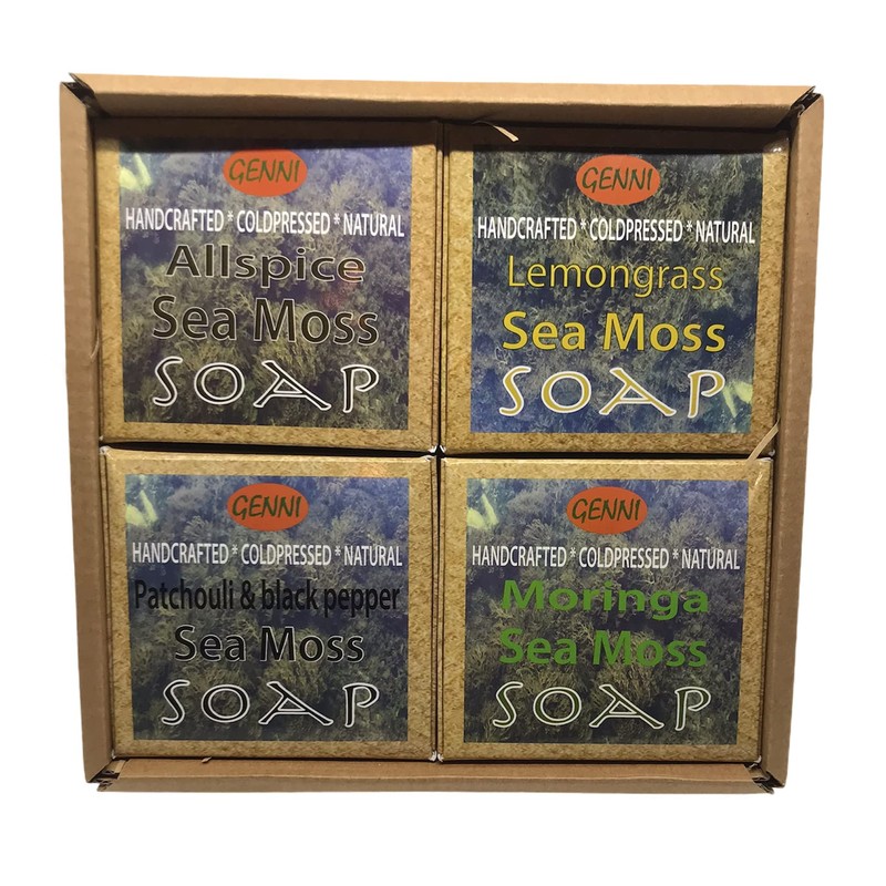 4 Sea Moss soap's Gift Set | Handcrafted & Cold-Pressed