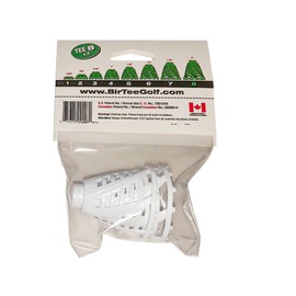 BirTee Golf Tees - PRO Speed Version with Enhanced Durability - Size #8 (2") Individual Size Pack - 2 Tees Per Pack. Indoor Golf Tees/Golf Simulator Tees/Winter Golf Tees (White)
