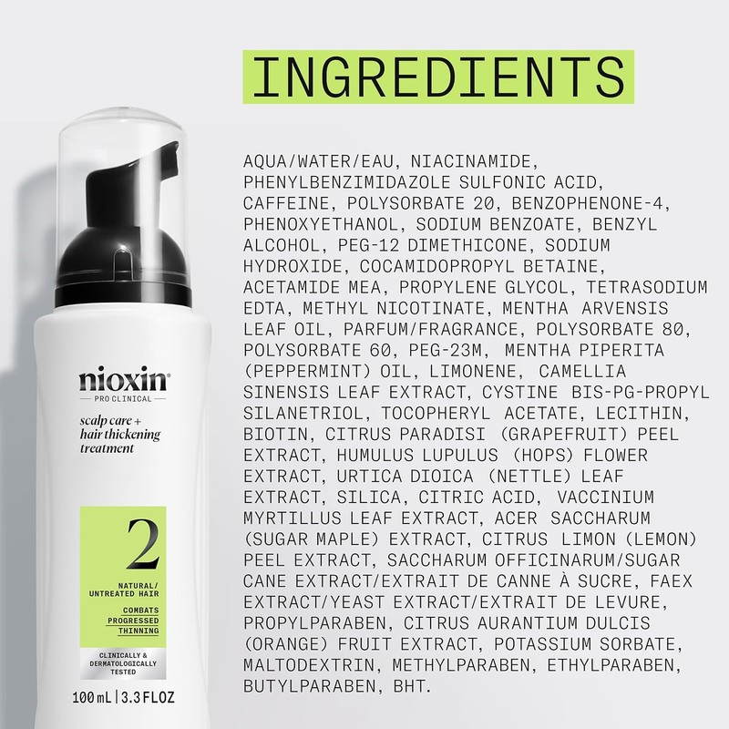 Nioxin Scalp and Hair Leave-In Treatment System 2 for Fine