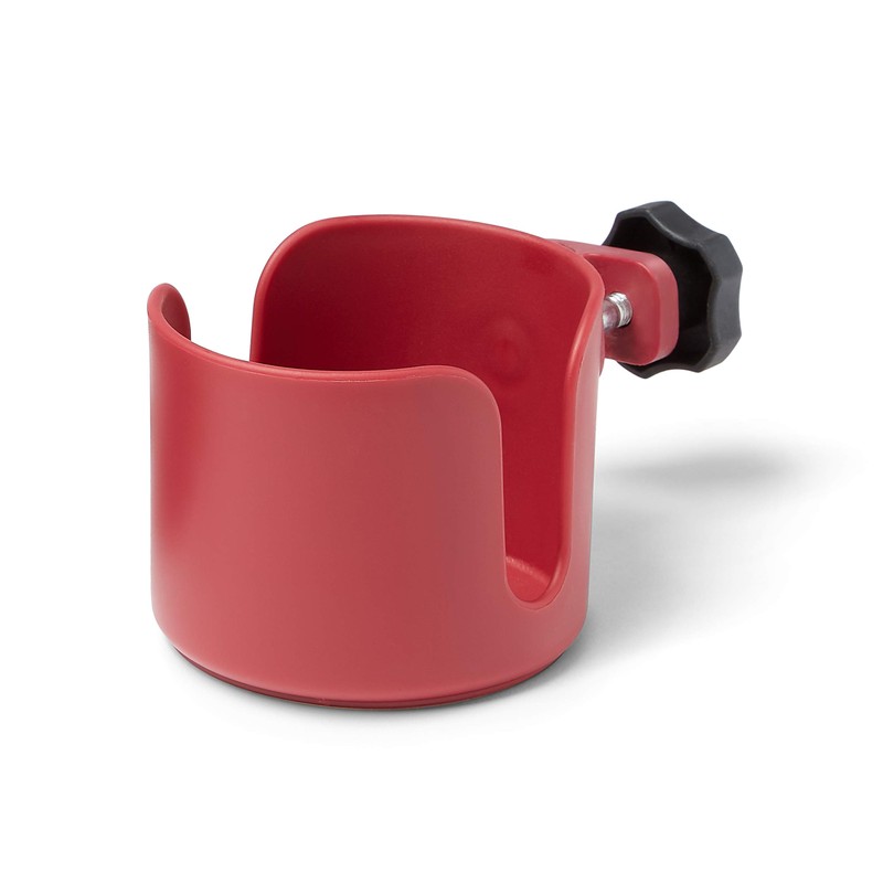 Medline Universal Cup Holder, Red - Versatile Mobility Accessory for