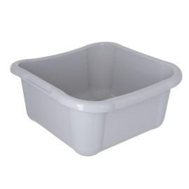 KADAX Rectangular Laundry Bowl, Robust Laundry Tub, Washing Bowl with Comfortable Handles, Storage Container, Compact Cleaning Tub, Bowl (Light Grey, 12L)