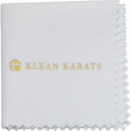 Single 8"x8" Klean Karats Treated Polishing Cleaning Cloth | Premium Tarnish Remover | Keeps Jewelry Clean and Shiny | Great for Silver, Gold and Platinum Metals (1 Piece)