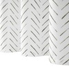jinchan Black and White No Hook Shower Curtain Inky Herringbone