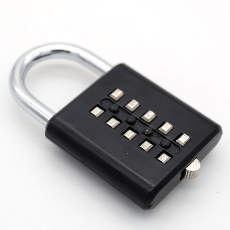 MIONI 10 Digit Push Button Combination Padlock, 5 Digit Locking