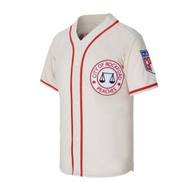 Jimmy Dugan 43 City of Rockford Peaches A League of Their Own Movie Men's Baseball Jersey Stitched Size XXL