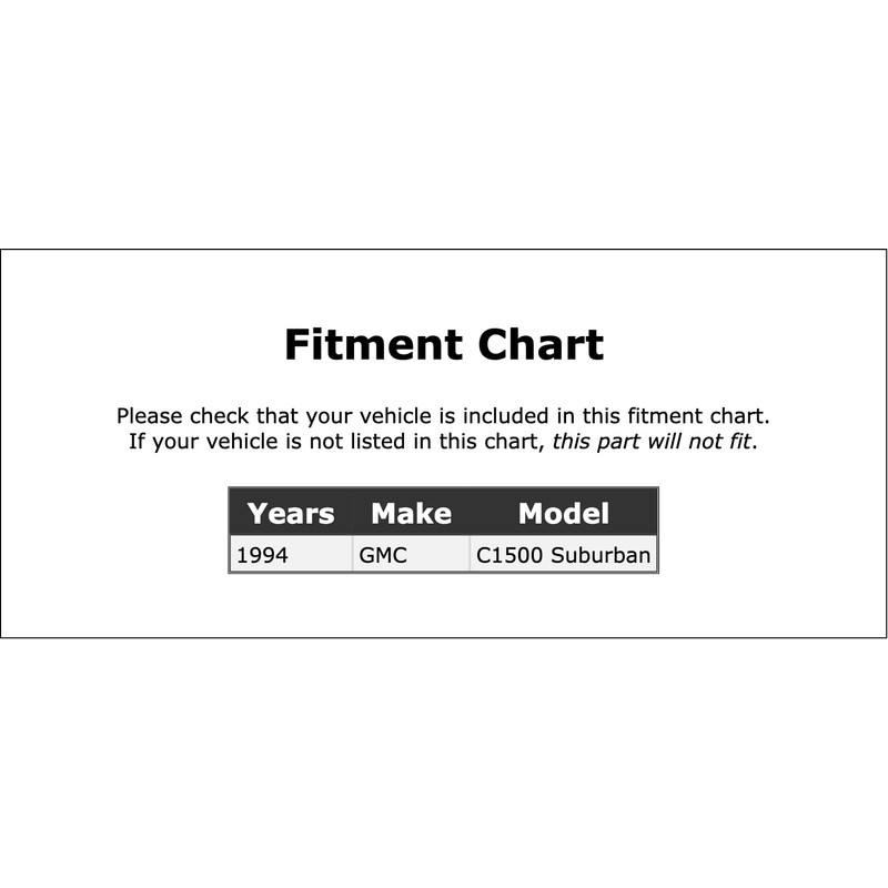 Fuel Level Sensor Connector Compatible With GMC C1500 Suburban 1994