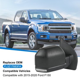 JDMSPEED Right Passenger Side View Mirror Compatible with 2015-2020 Ford F150 with Power Glass Heated Puddle Lights Clearnce Lamp Blind Spot Detection Manual Folding