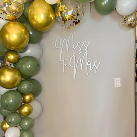 Miss to Mrs Wood Sign, Wedding Backdrop, Wedding Bar Sign, Bridal Shower, Bride to Be Backdrop, Wedding Decor, Bridal Shower Decor (MDF, Small (16"))