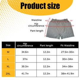YingXue 2 PCS Postoperative Care Ostomy Stoma Shorts for Nephrostomy Bag and Catheter Leg Bag, Comfortable, Machine Washable(XL)