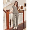 Ekouaer Women's Pajamas Set Soft 2 Piece Lounge Sets V-neck