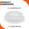 10 x White Plastic 70mm Round Soffit Air Vents/Upvc Push