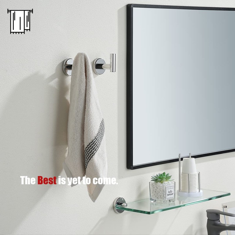 JQK Chrome Bathroom Towel Hook, 304 Stainless Steel Coat Robe