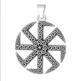 Fashion Jewelry SUN WHEEL NORDIC VIKING KOLOVRAT CELTIC Pendant 24" 925 Sterling Silver Necklace