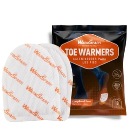 WarmSpark - Calentador de dedos de hasta 10 horas de calor, activado por aire, calentadores de pies desechables (10 pares)