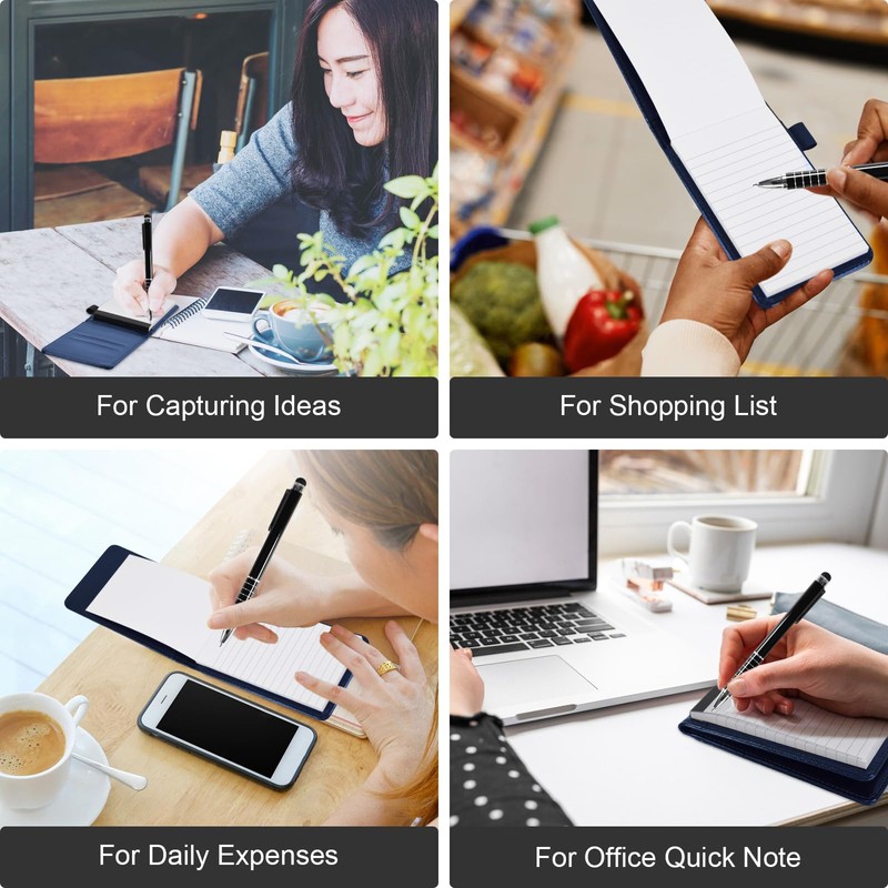 Elezeal Soft Leather A7 Notebook Pocket Refill Notepad Holder Set,