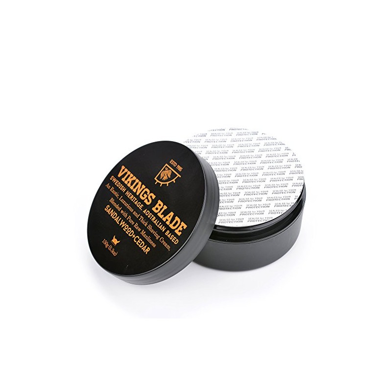 VIKINGS BLADE Luxury Shaving Cream, Sandalwood & Western Red Cedar,