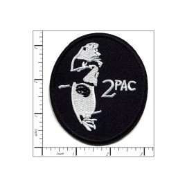 Patchwork Paradise Tupac Tribute Embroidered Iron On Patch Classic 2Pac Hip Hop Badge
