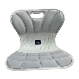 MayaFit Ergonomic Lumbar Support Cushion, Silver, 460mm x 440mm x 340mm, Large, for Office Chairs & Car Seats, Posture Correction, Pregnancy Comfort,110-300 lbs Capacity