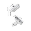 Tissting Window Lock Swivel Latch with 2 Keys, White Aluminium