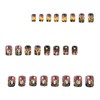 Halloween Press On Nails Short Square Fake Nails Acrylic Nails