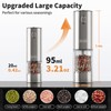 DIJEE 2Pack Electric Salt and Pepper Grinder Set with Tray