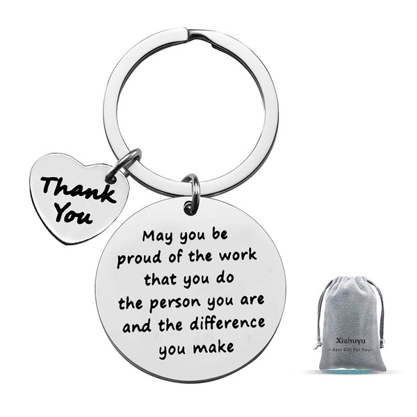 Xiahuyu Thank You Gifts Appreciation Keychain Make a Difference Keychain