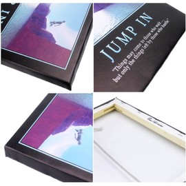 9Pcs 8x8" Canvas Stretched Wood Framed Motivational Inspirational Quotes Letter Words believe in yourself Theme Combine for Home Room Office Wall Decor (20x20cm) (19-27)