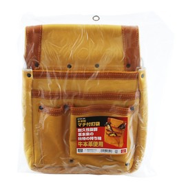 SK11 SHMK-BR Real Cowhide Nail Bag with Gusset, 13.8 x 10.6 inches (350 x 270 mm)