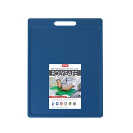 Dexas NSF Certified Polysafe Cutting Board with Handle, 11 x 14.5 Inches, Reversible Kitchen Cutting Board, Blue