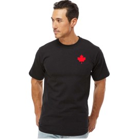 MADE IN CANADA Mens Premium Canada T-Shirt, Custom Limited Edition Tshirt Made in Canada, L3 (T-Shirt, Black, M)