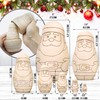 AEVVV Unfinished Christmas Nesting Dolls Blank Set 7 pcs -