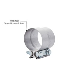 4PCS 2.75" Lap Joint Band Clamps,Exhaust Muffler Clamp, Exhaust Pipe Clamps preformed Stainless Steel