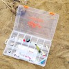 LARIPOP Fishing Tackle Box Set with Adjustable Dividers, Transparent Organizer