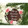 Designsify Christmas Tree Decoration, Merry Christmas Barnes Family, Circle Ornament