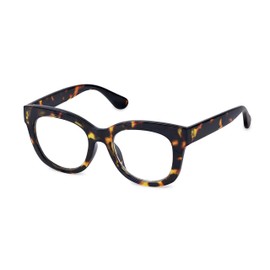 Peepers by PeeperSpecs Women's Center Stage Oversized Blue Light Blocking Reading Glasses, Tortoise, 51 + 2