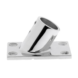 30°/45°/60°/90° Heavy Dudy 316 Stainless Steel Boat Yacht Tube Stanchion Base Column Accessories Rectangular Base Hand Rail Fitting-1Pack (Diameter:32mm, 60°)