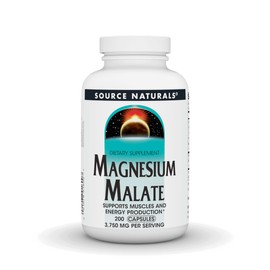 Source Naturals Magnesium Malate, Supports Muscles and Energy Production*, 3750 MG - 200 Capsules